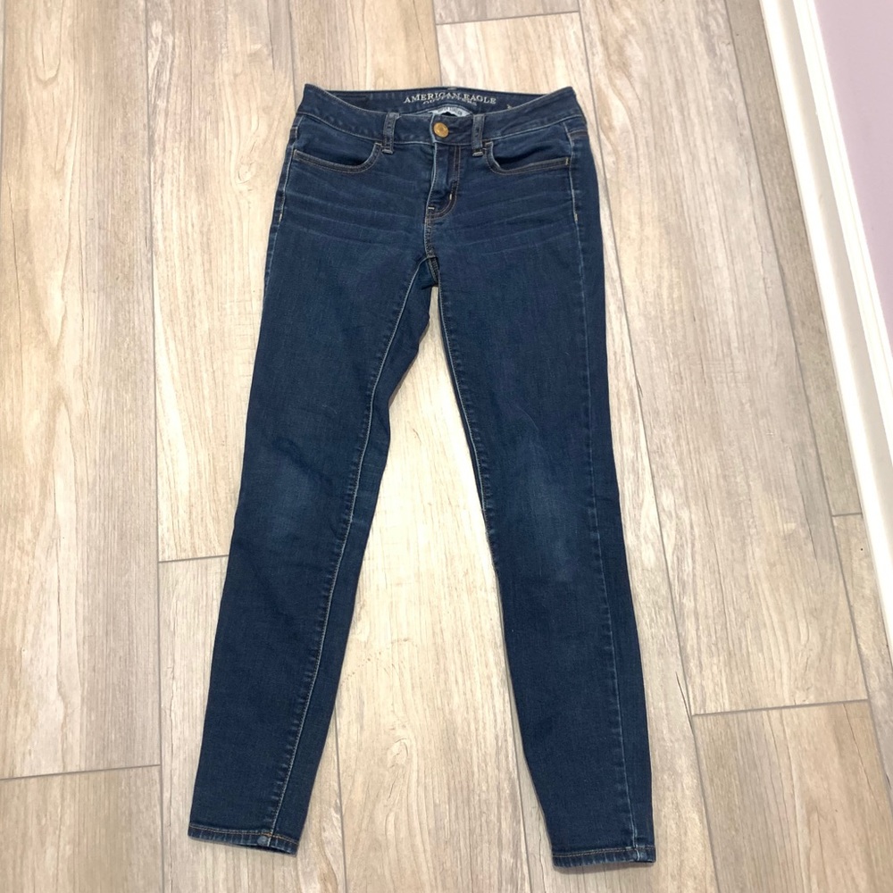 AE Super Stretch Skinny Jeans Dark Wash